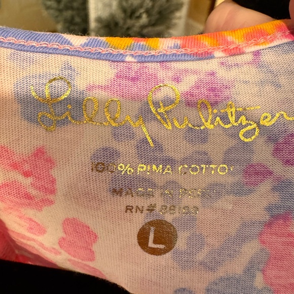 Lilly Pulitzer Pink and Orange Pima Cotton  Dress - Picture 3 of 5